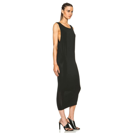 HELMUT LANG Faint Black Sleeveless Midi Dress S - Picture 7 of 12